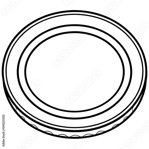 Plate on a White Background
