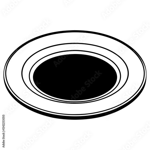 Plate on a White Background