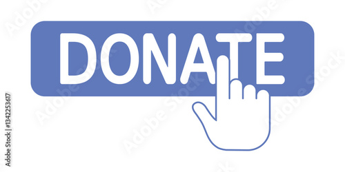 Donation icon. A symbol of charity and volunteering. Web button. Symbol of financial assistance. EPS 10. Vector illustrations