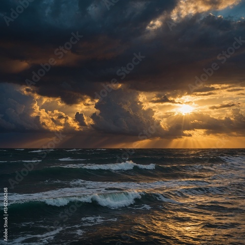 sunset on the sea