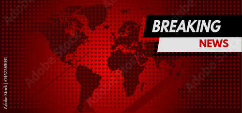 Breaking news background, banner, template - vector illustration