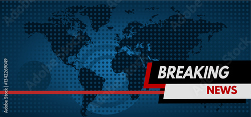 Breaking news background, banner, template - vector illustration