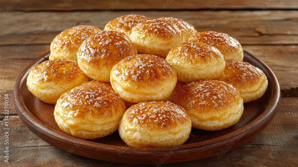 Freshly baked rolls arranged on a plate creating an inviting presentation for culinary photography and meals Freshly baked rolls arranged on a plate creating an inviting presentation for culinary photography and meals
