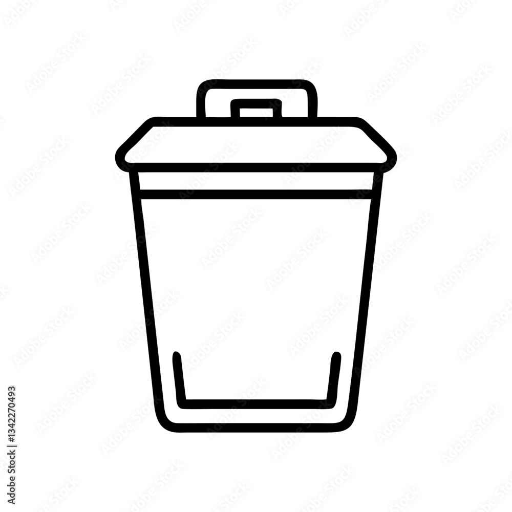 Outline of a simple trash bin design Outline of a simple trash bin design