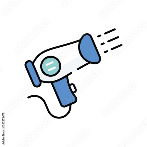 Hair Dryer vector icon stock illustration