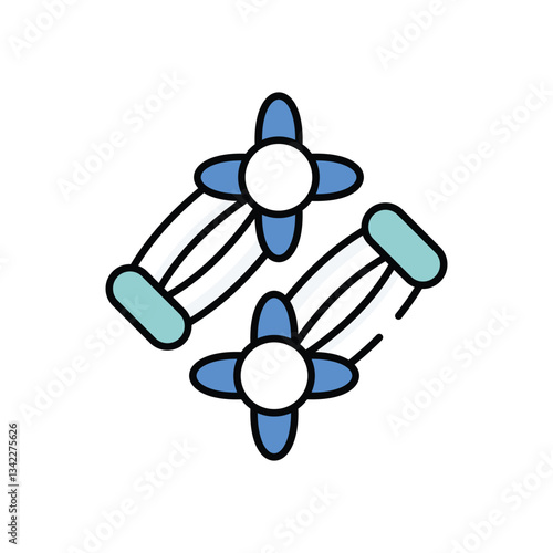 Hair Pins vector icon stock illustration