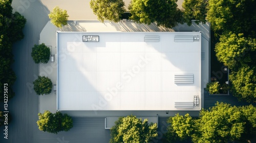 Wallpaper Mural Flat Roof Building Aerial View Torontodigital.ca