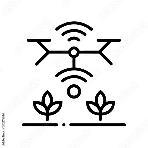Smart Agriculture Drone Monitoring Plants in a Modern Farm Environment  