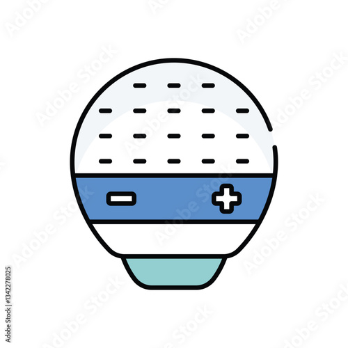 Facial Cleansing Brush vector icon stock illustration