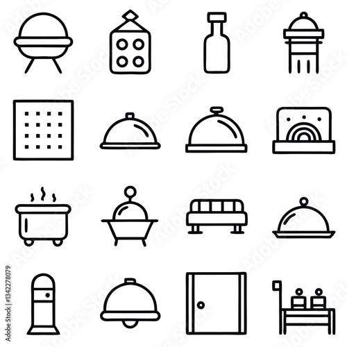 Restaurant icons set vector offers a variety of restaurant icons set