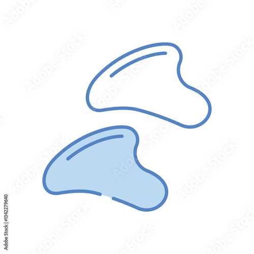 Gua Sha Tool vector icon stock illustration