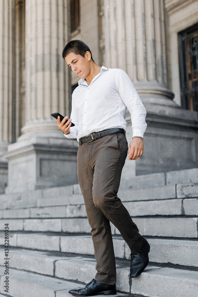 Modern professional embracing success and growth in the city Modern professional embracing success and growth in the city