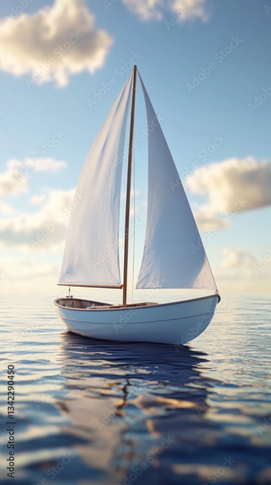 Fototapeta premium white ship at the sea