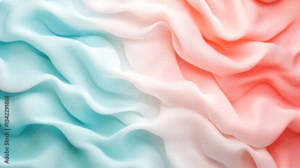 Abstract flowing fabric with delicate pastel hues for gentle background Abstract flowing fabric with delicate pastel hues for gentle background