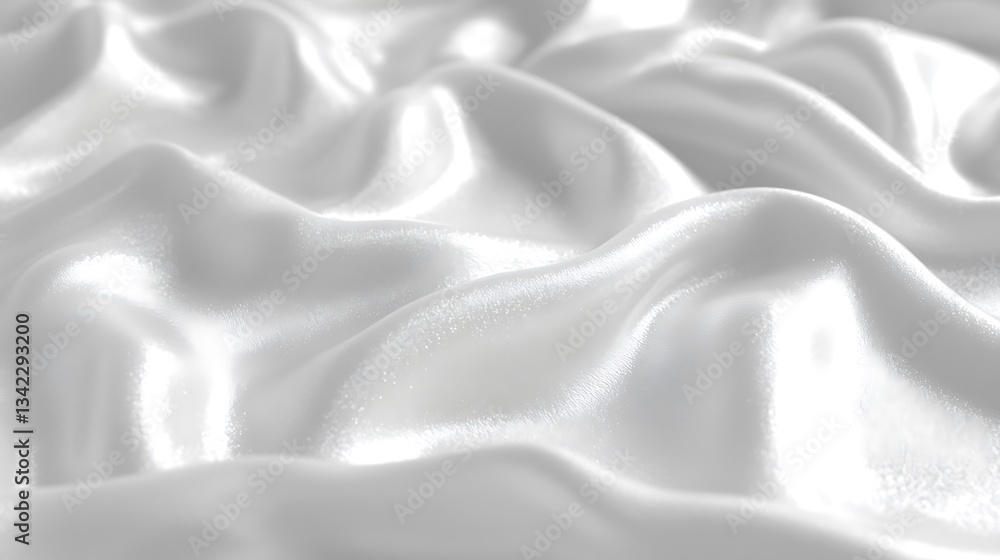 Obraz premium Elegant White Satin Fabric Drape.