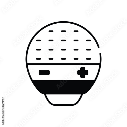 Facial Cleansing Brush vector icon stock illustration