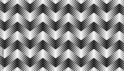 Black and white seamless pattern with sharp arrows shape for modern and sporty design element. For background and jersey design. Fully editable vector element 
