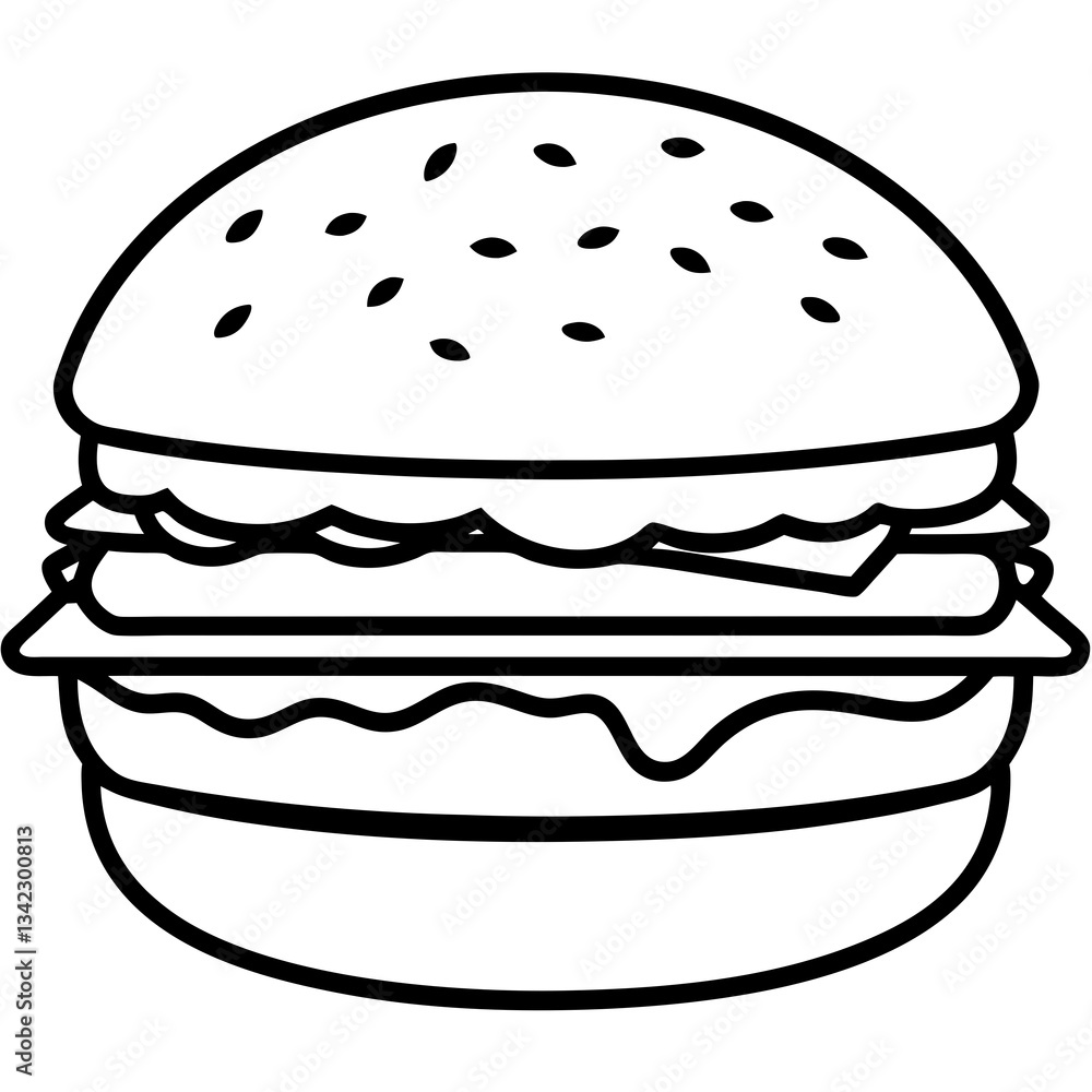 Cheeseburger on a White Background Cheeseburger on a White Background