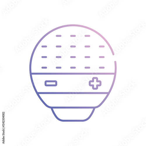 Facial Cleansing Brush vector icon stock illustration