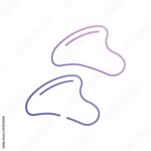 Gua Sha Tool vector icon stock illustration