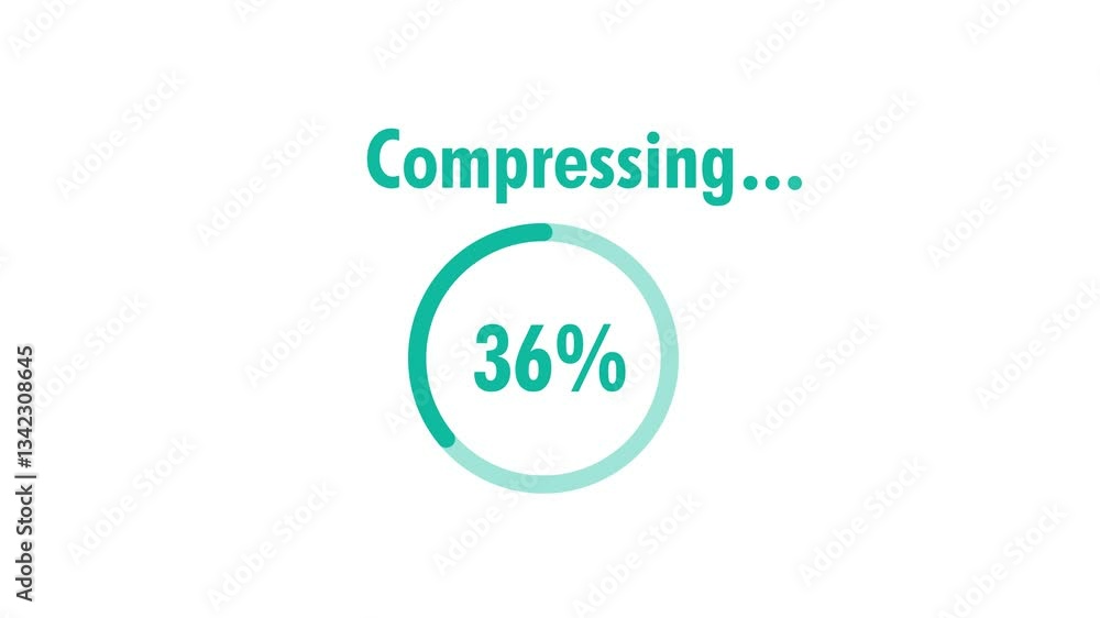 Compressing Circular Progress Bar Motion Graphic Compressing Circular Progress Bar Motion Graphic