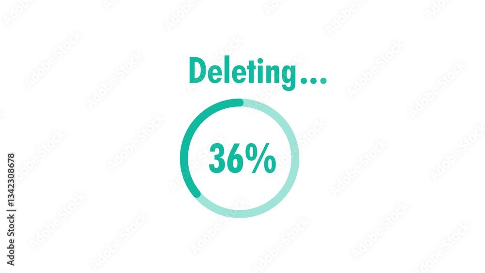 Deleting Circular Progress Bar Motion Graphic Deleting Circular Progress Bar Motion Graphic