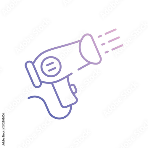 Hair Dryer vector icon stock illustration