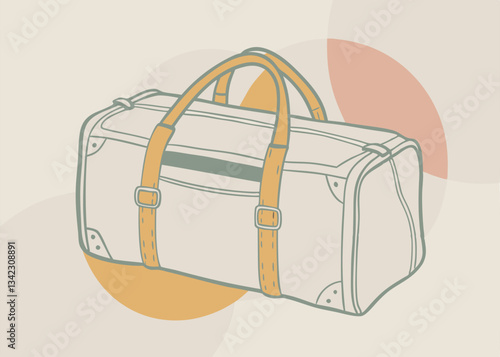 Vintage Leather Travel Bag. Perfect for Weekend Getaways