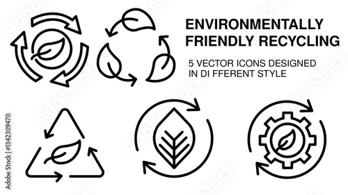 environmentally friendly recycling icon vector illustration concept