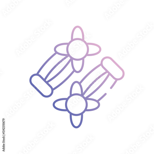 Hair Pins vector icon stock illustration