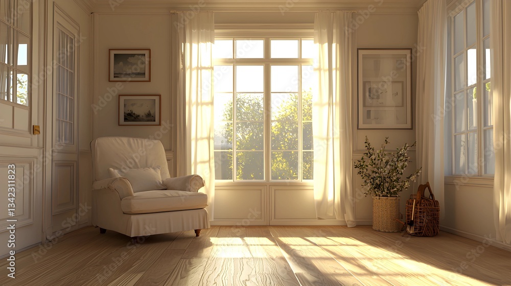 Fototapeta premium Elegant Scandinavian Style with Simple Decor