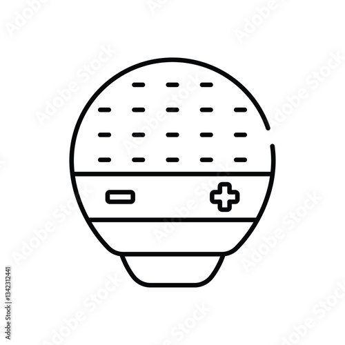 Facial Cleansing Brush vector icon stock illustration