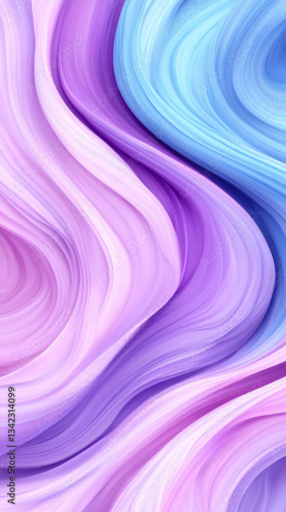 Fototapeta premium Pastel colors softly swirling and blending, generating dreamy abstract pattern with fluid movement, perfect for graphic design backgrounds