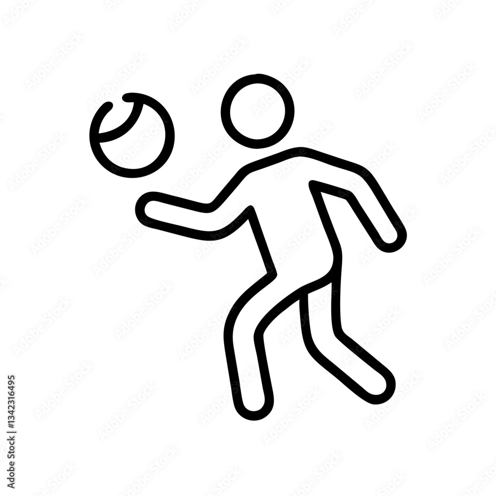 a simple vector icon illustration of a person playing ball a simple vector icon illustration of a person playing ball