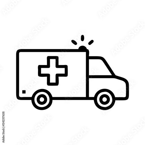 an ambulance is ready to provide emergency medical assistance with its flashing lights. The vehicle, a symbol of rescue, is a lifeline in urgent situations