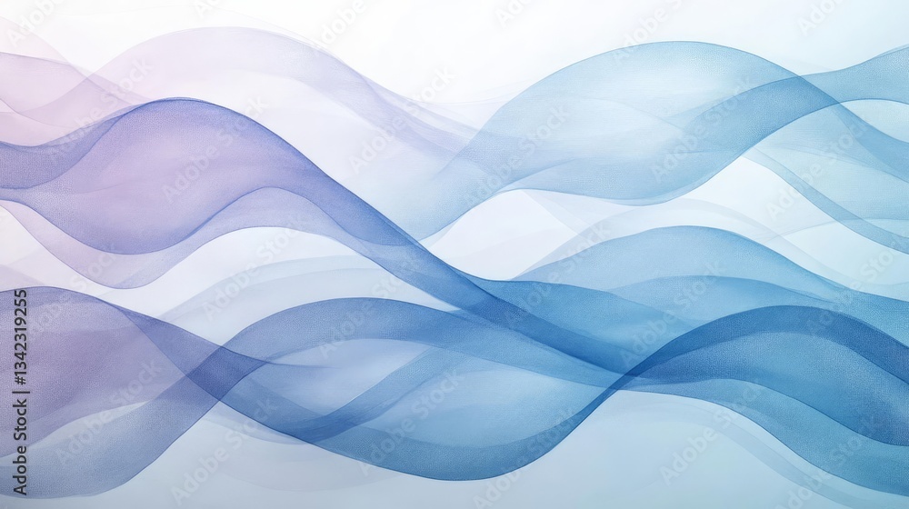 Obraz premium Abstract Blue and Purple Flowing Waves Background