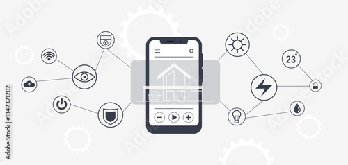 Smart Home System Control via Mobile Phone App.
