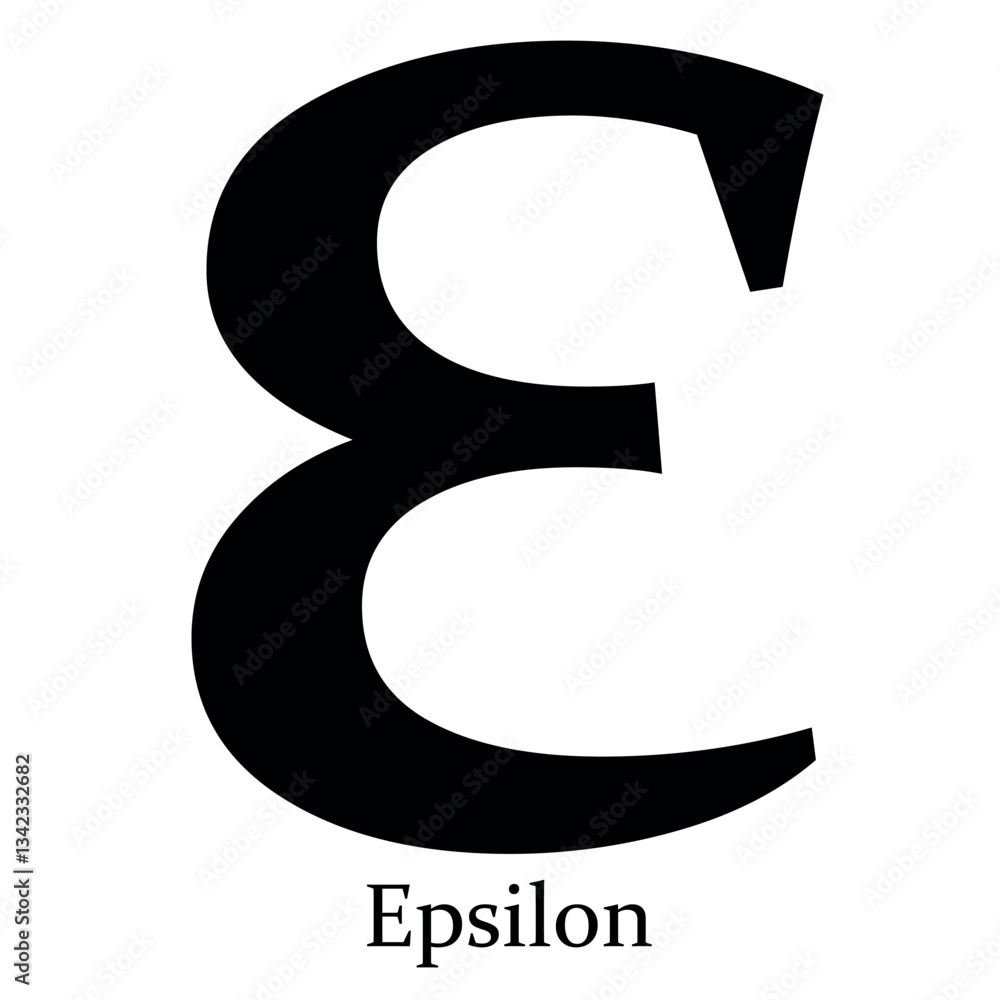 Epsilon alphabet symbol Beta vector illustration Epsilon alphabet symbol Beta vector illustration
