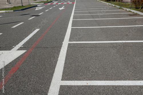Wallpaper Mural Parallel white stripes alternate with red to increase visibility. A universal urban symbol of mobility and road safety, crosswalks connect opposing sidewalks in cities around the world. Torontodigital.ca