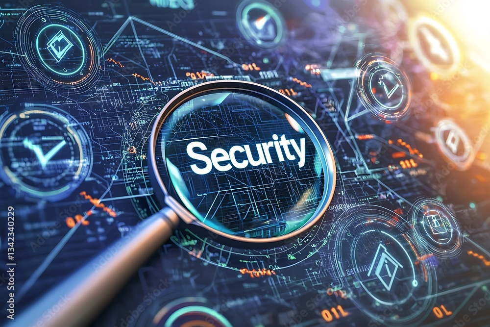 Obraz premium A magnifying glass highlighting the word 