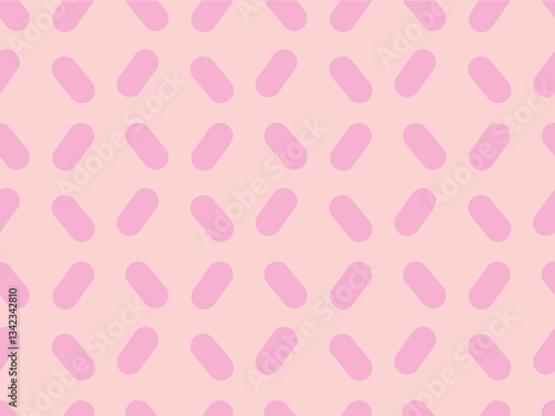 Pink marshmallow, pills, petals,   sweet shapes. Seamless vector pattern for design and decoration. 