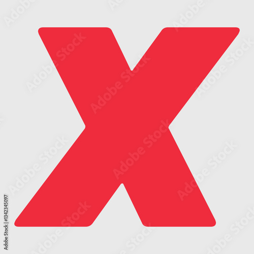 Red Cross Check Mark vector illustration