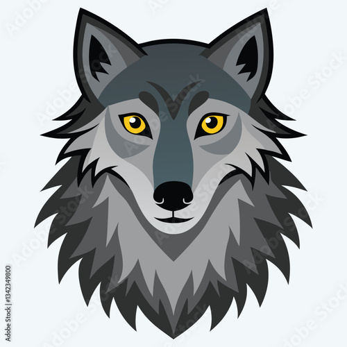 Majestic Close-up of a Solitary Grey Wolf in the Wild