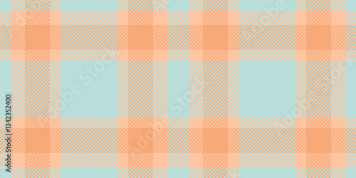 Pastel peach and mint green plaid pattern.  Perfect for textile design, wallpaper, branding, or web backgrounds.  This soft, minimalist design evokes feelings of calm and serenity.