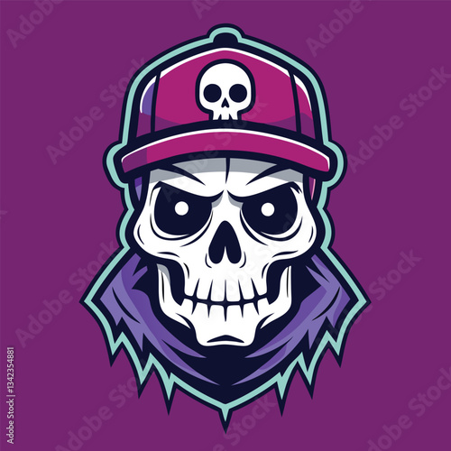 Captivating Hip Hop T-Shirt Featuring a Skull in a Cap