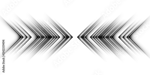 Black and white lines pattern with arrows shape. Transition background and jersey design. Vector Format Illustration. Fully editable vector element