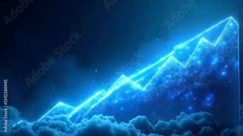 blue energy bull run graphic chart