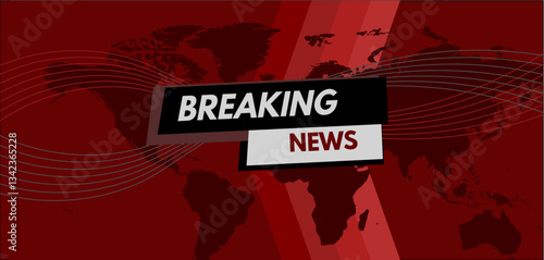 Breaking news background, banner, template - vector illustration	