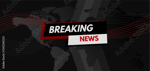 Breaking news background, banner, template - vector illustration	