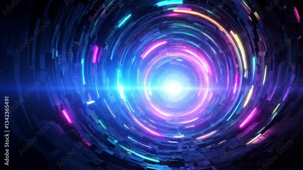A glitching portal where different dimensions flicker in and out A glitching portal where different dimensions flicker in and out